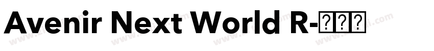 Avenir Next World R字体转换
